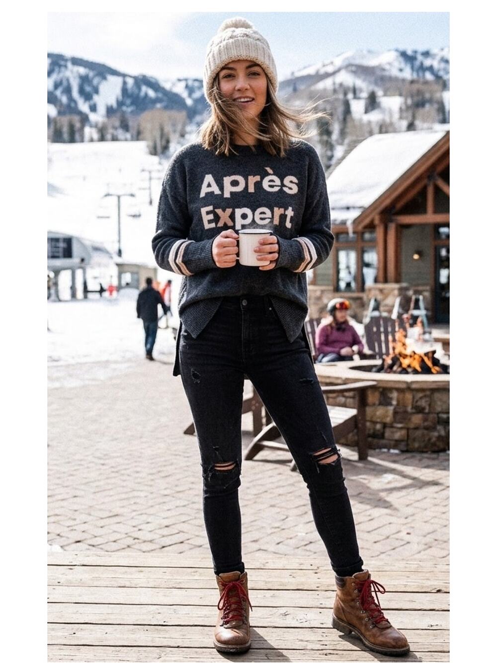 LOFT Lou & Grey Apres Expert Sweater Woman's Size XS Wool Blend